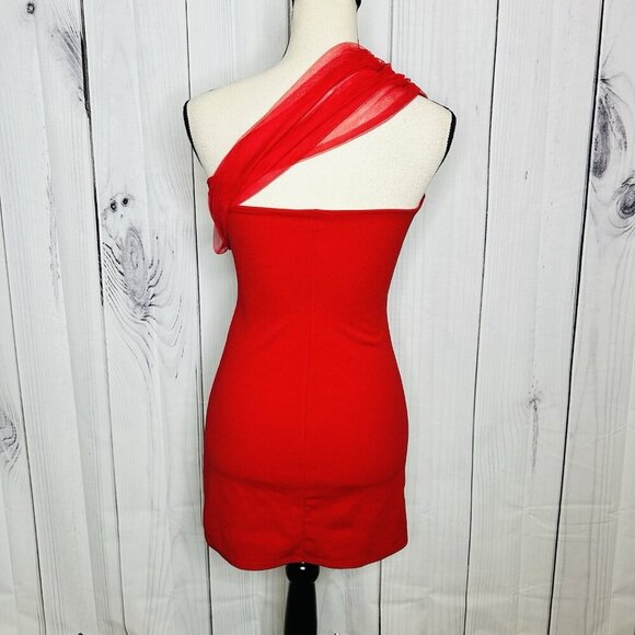 Lucy in the Sky Mini Dress Sz S Red Cocktail Party Night Out - Picture 6 of 8